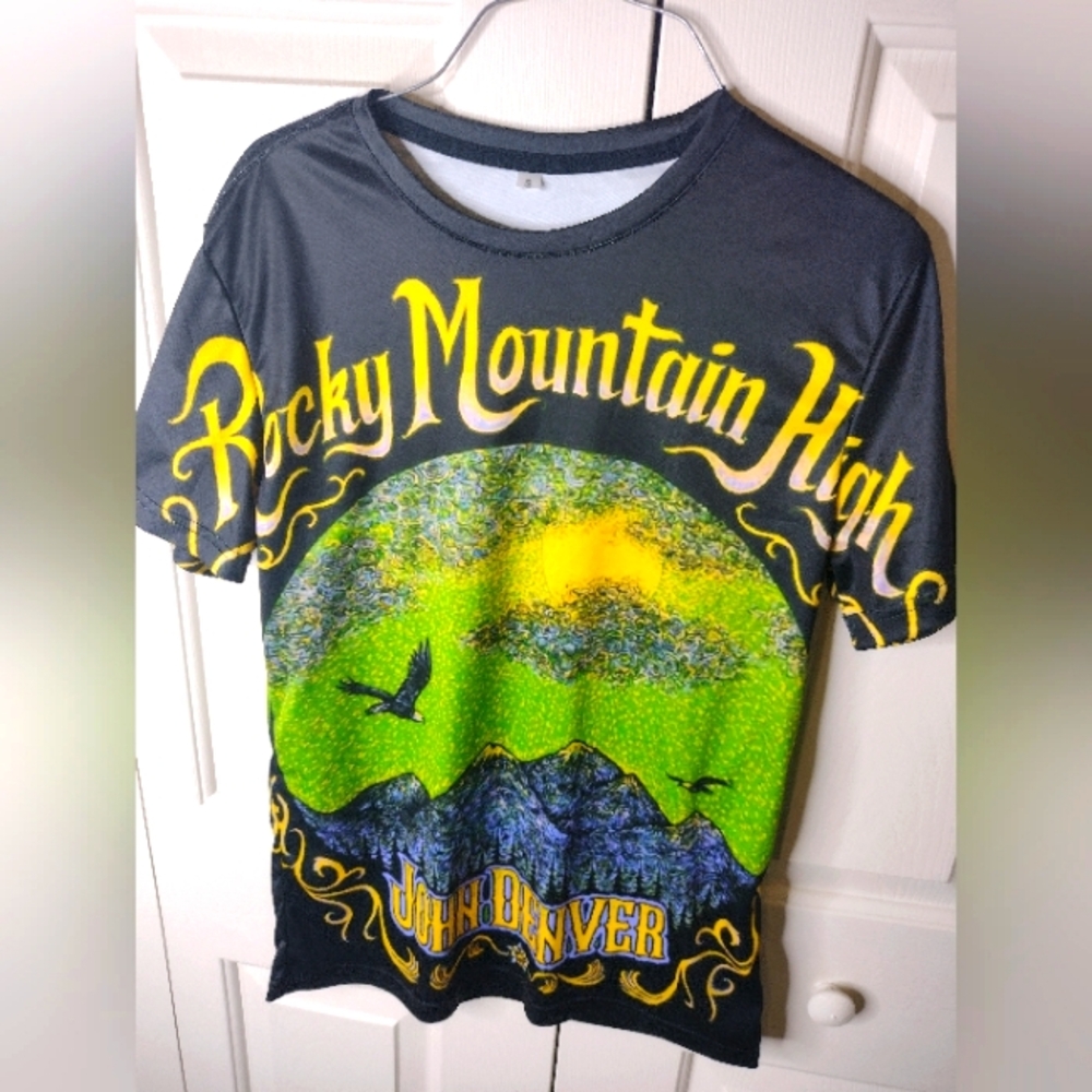 Rocky Mountain High Womens Size S Small John Denver Graphic T Tee Shirt